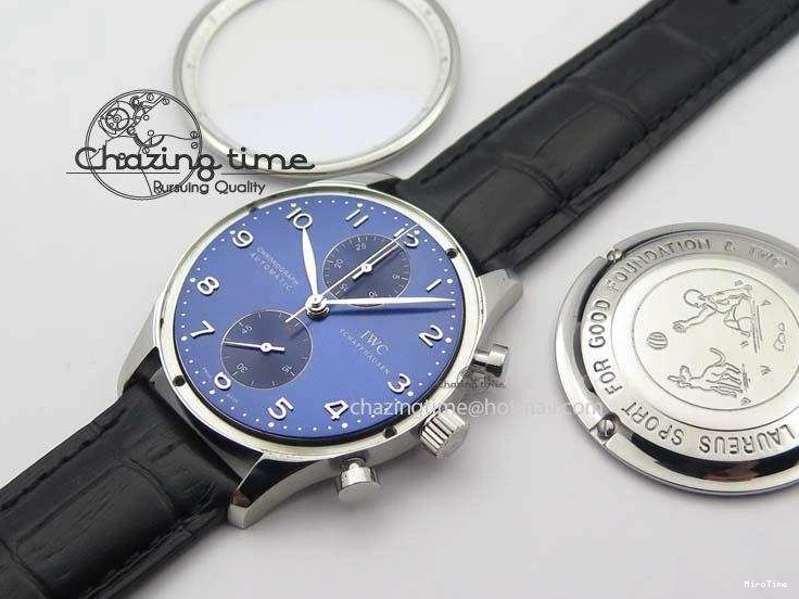 MIROTIME 0410 Portuguese Chrono IW371432 “Laureus” ZF 1:1 Best Edition On Black Leather Strap A79350 (Slim Movement) WaterResistant 7262